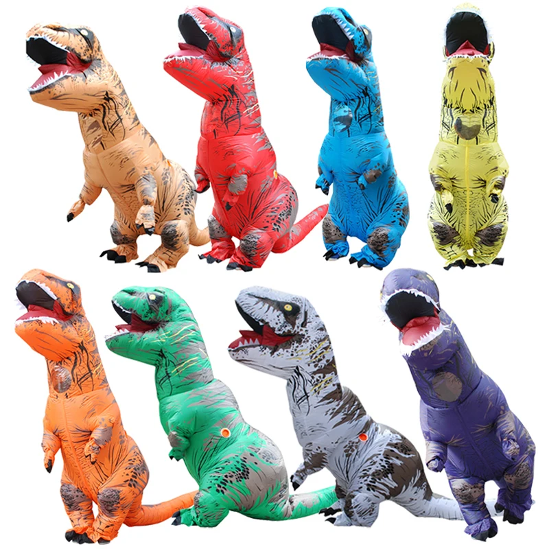 T-rex динозавр надувной костюм талисман костюм Deguisement Хэллоуин Pour Animaux Косплей динозавр