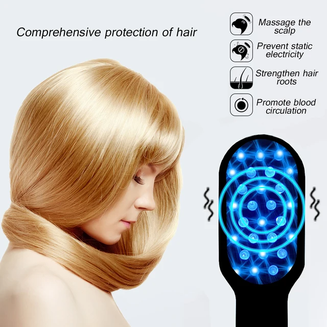 Electric Hair Growth Comb Infrared Laser Hair Care Style Anti-Hair Loss Hair Red Light Treatment Head Massager Hair Brush 5