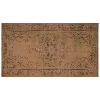 

Handmade Brown Vintage Overdyed Turkish Area Rug 164x294 Cm-5'5''X9'8''