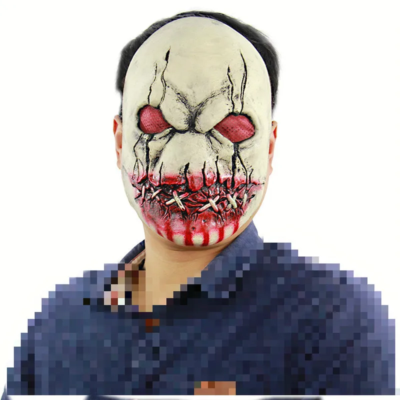 Хэллоуин кровавый зомби террор латексная маска страшная дом с привидениями номер побега одеваются головные уборы