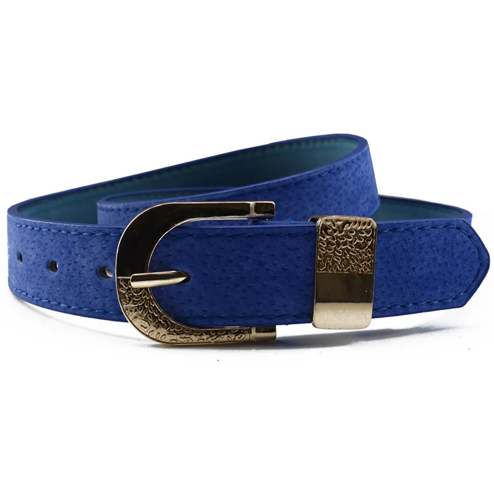 Royal Blue Женская винтажная Цветочная булавка, ремень с пряжкой, обтягивающий Регулируемый Женский Джинсовый пояс HGBLT0354 - Цвет: Royal Blue