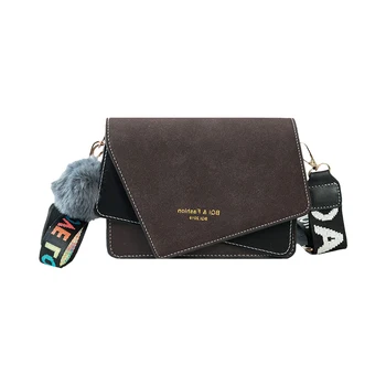 

2020 New Fashion Ladies Female Shoulder Handbag Geometric Panelled PU Yellow Black Luxury Brand Designer Hand Bag