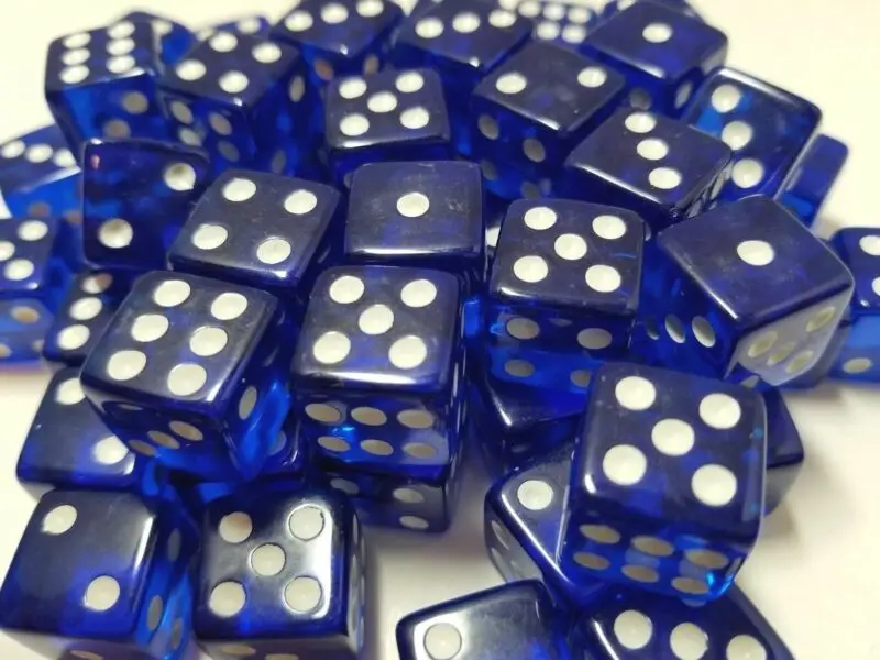 

10 pieces/batch of high quality transparent acrylic 16mm D6 dot dice for club/party/family board games