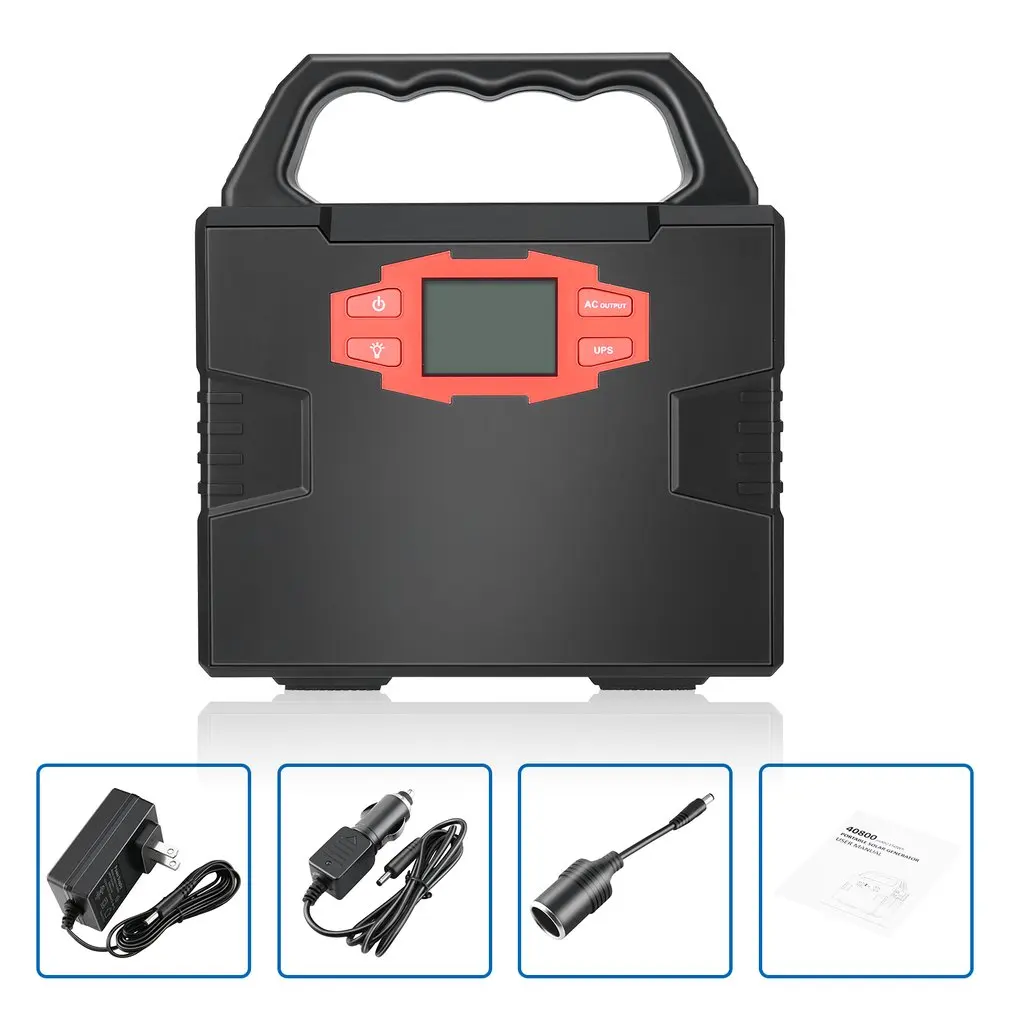 

Home Use High Power Portable Power Station Solar Generator 40800mA Car Auto Emergency Power Bank with Display & Handle