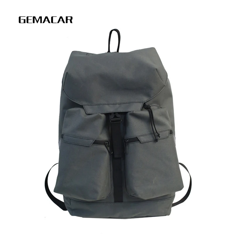 

Fashion Large Capacity Backpack Oxford Cloth Unisex Trend Travel Bag Youth Students Men And Women Street Cool Backpack Gray