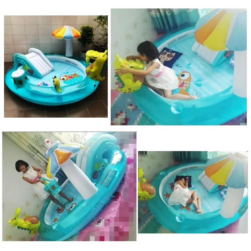 Summer Children's Water Slide Inflatables For Kids Backyard Water Park Children's Slide Fun Lawn Water Slides Pools For Outdoor 4