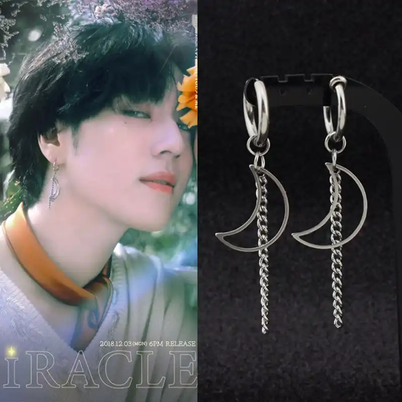 1pcs Got7 Kim Yugyeom Earring Stainless Steel Moon Tassel Earrings For Women Jewelry Never Fade Drop Earrings Aliexpress