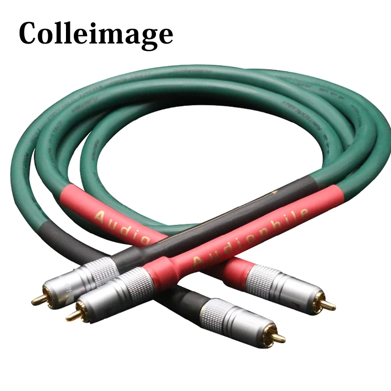 

Colleimage Hifi Audio FA-220 7N OCC RCA plug RCA CD DVD player Speaker interconnect Nakamichi RCA interconnect Cable