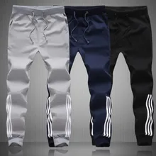 Zogaa новые модные нижняя часть спортивного костюма мужские повседневные штаны хлопковые мужские штаны для спорта полосатые штаны тренажерные залы одежда плюс размер