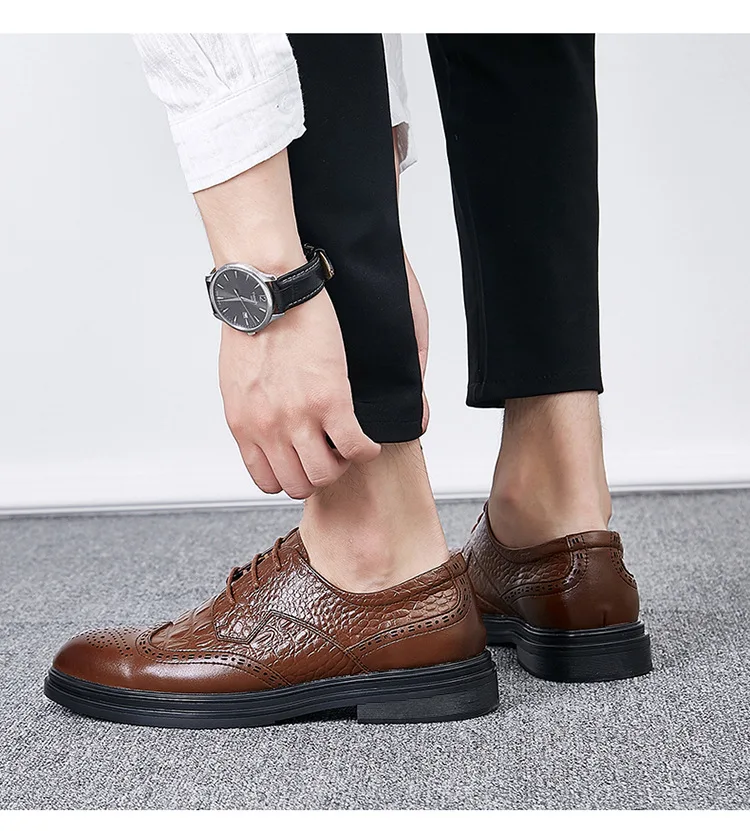 Мужские официальные туфли из натуральной кожи; деловые оксфорды; Классические Мужские модельные туфли; размеры 38-46;# MP686