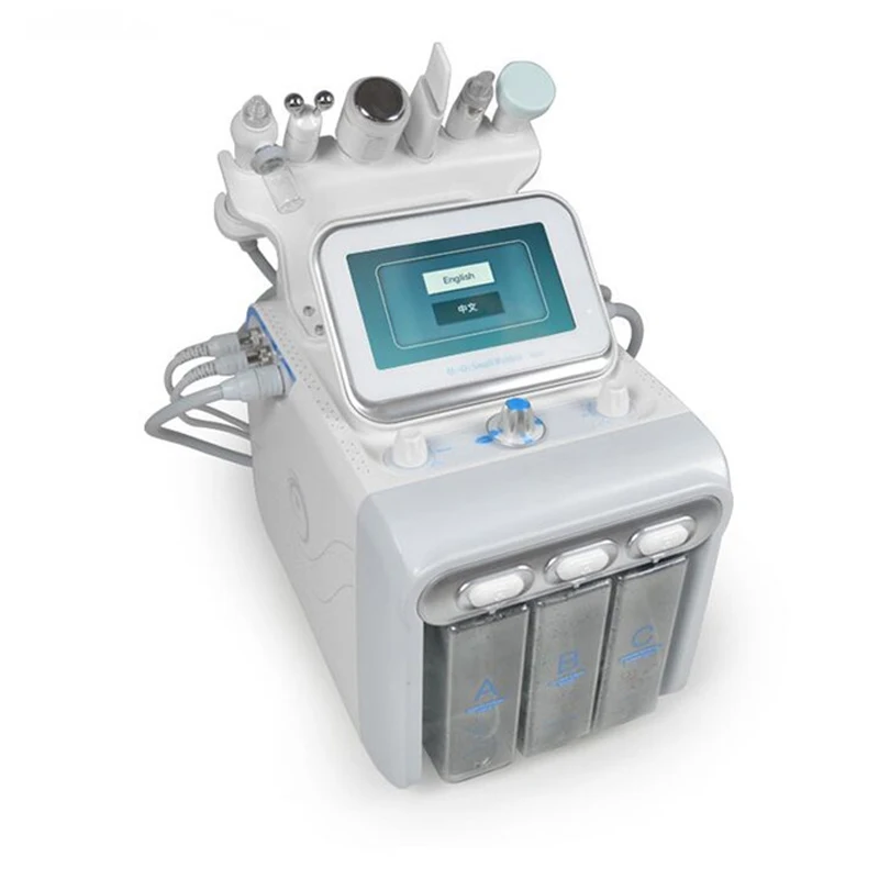 6 в 1 Спа использование струи воды красота Аква лица дермабразия пилинг машина иглы бесплатное устройство для мезотерапии