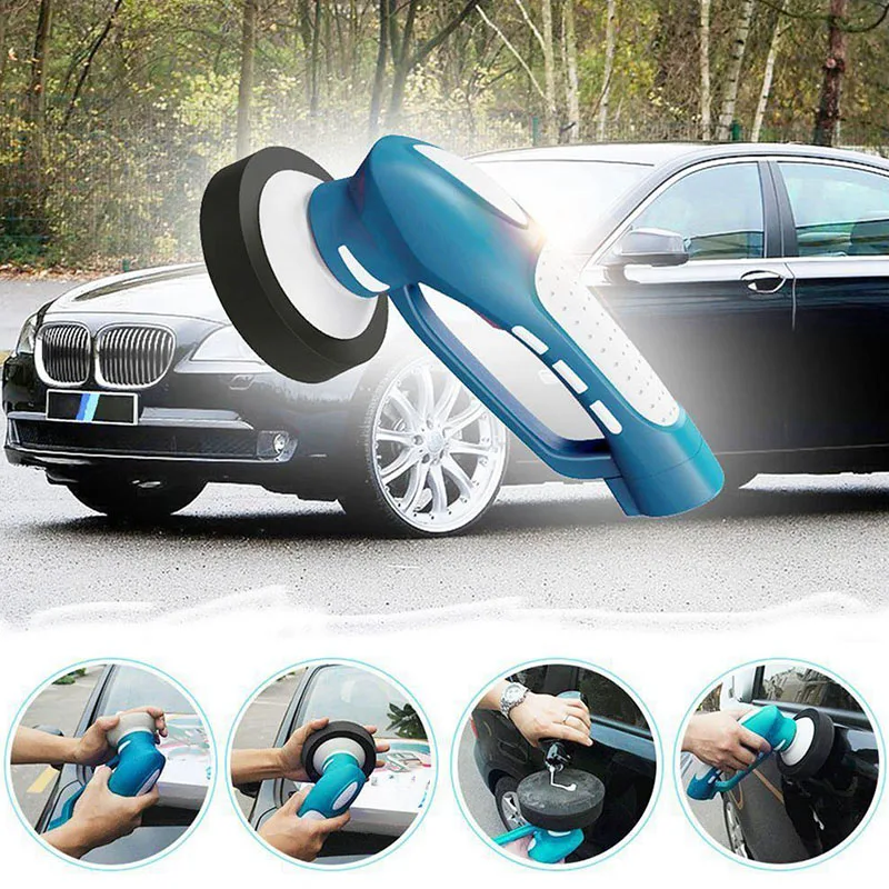 

Car Polishing Mini Cordless Car Polisher Handheld Electric Car Cleaner Machine Waterproof Tool Set Car Cleaning Polishing Brush