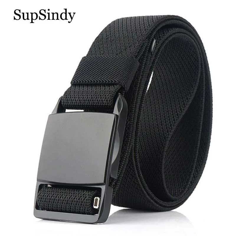 SupSindy Military Combat Tactical belts for Men Quick Release Metal Buckle Stretch elastic nylon Training canvas belt male strap |