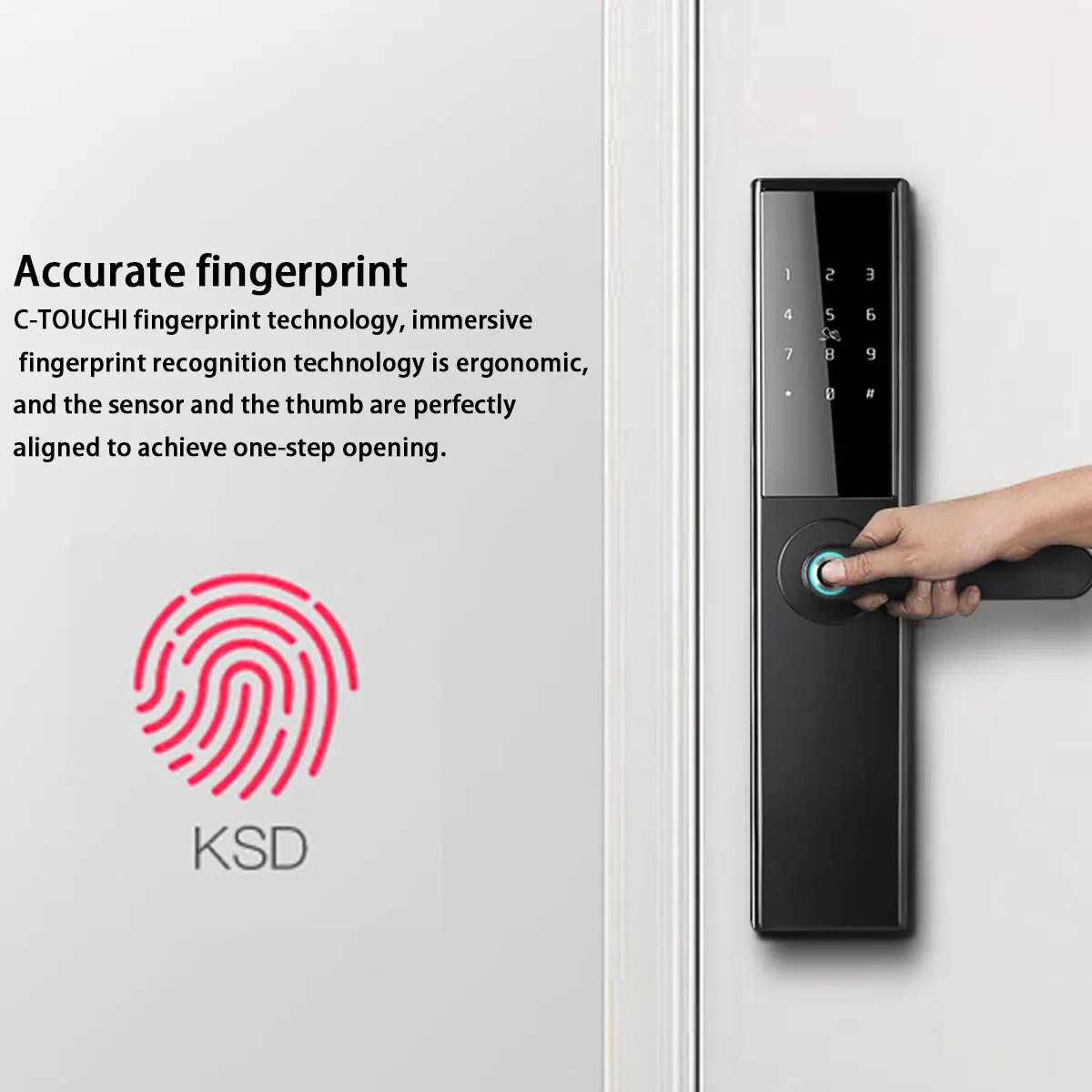 Smart Fingerprint Door Lock Security Intelligent Electronic Wifi Door Lock With bluetooth Password Card APP Key Unlocking 5 Ways