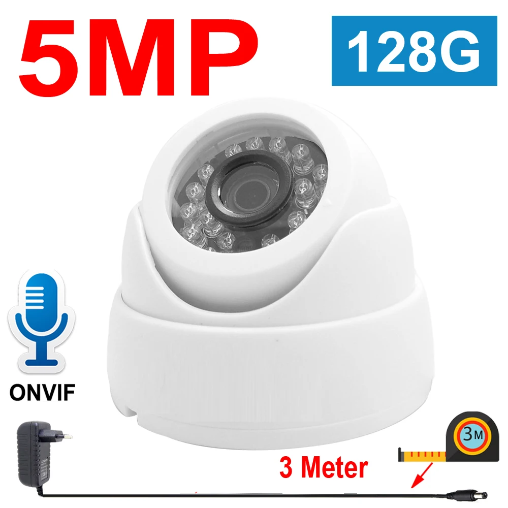 JIENUO IP Camera Wireless 128G Cctv Audio IR Ipcam Security Surveillance Video HD Cam Infrared Night Onvif P2P Wifi Home Camera