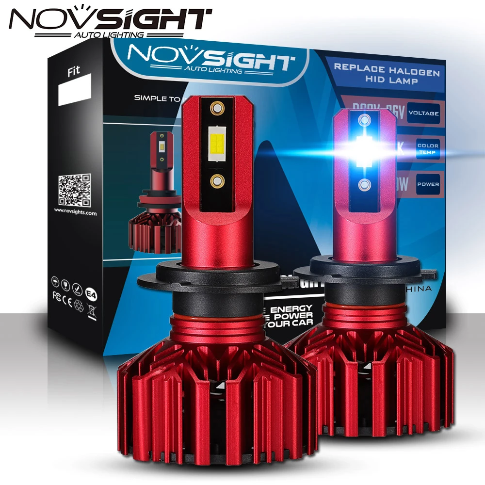 NOVSIGHT 2 предмета H7 светодиодный H4 автомобильный светильник лампочки Canbus супер 60 Вт 10000LM H3 H11 H1 HB3 HB4 9005 9006 6000 К