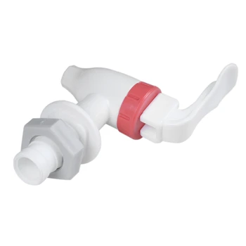 

New White Red Push Type Plastic Replacement Water Dispenser Tap Faucet