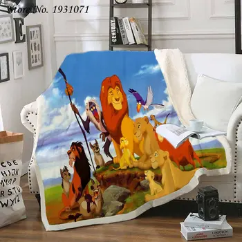 

Lion King 3D Printed Fleece Blanket for Beds Thick Quilt Fashion Bedspread Sherpa Throw Blanket Adults Kids 06