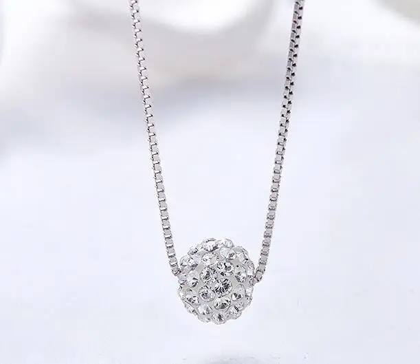 

UXN168 925 Silver Girl Necklace Birthday Wedding Party Couple Gifts