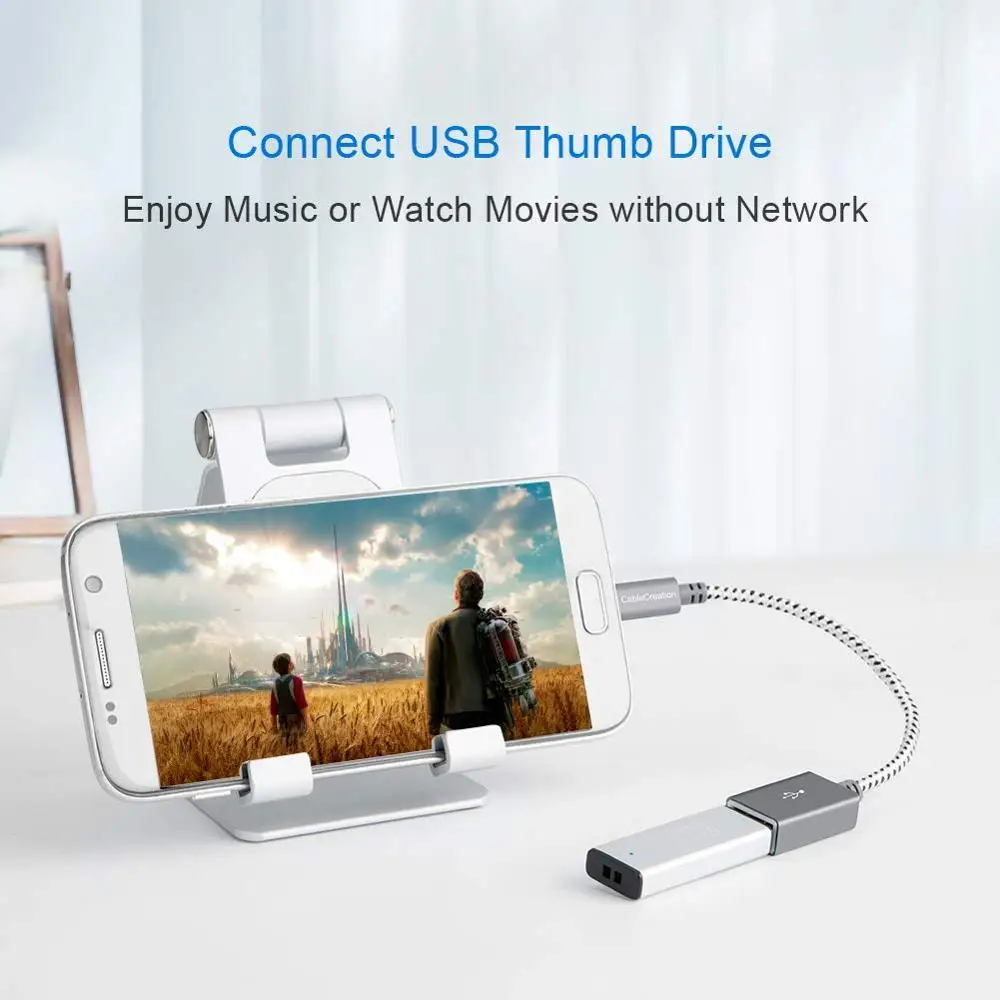 Микро USB OTG кабель Плетеный Micro к адаптер совместим с Samsung S7 флэш накопитель мышь