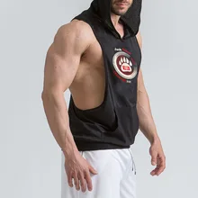 Muscle Jack Летний Стиль фитнес жилет сетка дышащий Быстросохнущий жилет для бега Спортивный Повседневный жилет с капюшоном