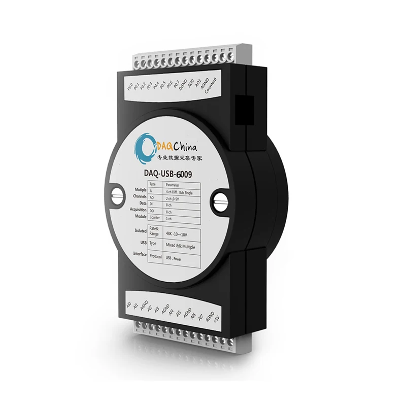 quality DAQ-USB-6009 data acquisition module DAQ 8-channel 14-bit 8AD 48k Real-time 2DA 8DI/DO the Labview Replace NI USB-6009 |