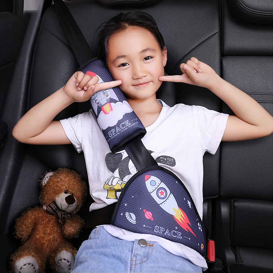

Triangle Child Baby Safety belt shoulder protector Cover Shoulder Adjust Device Holder Child Resistant Safety Belt Protector