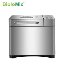Máquina programável automática do pão do fabricante 650w do pão de 1kg 17-em-1 de aço inoxidável de biolomix com distribuidor da porca do fruto dos tamanhos de 3 pães