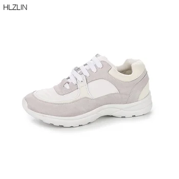 

2020 men and women fashion sneakers leather multicolor ladies lace-up shoes high quality designer shoes Patchwork women shoes
