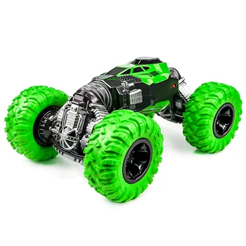 

Double-Sided Rc Car 4Wd 2.4Ghz 1/16 One Key Transformation All-Terrain Vehicle Climbing Car Remote Control Truck Stunt Car,Green