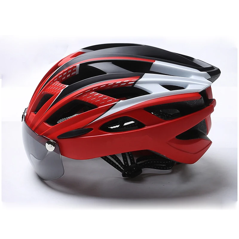 

Bike Helmet Bicycle Men Women Cycling Safety Caps Goggle Helmet Ultralight MTB Road Mountain Bike Windproof Helmets Breathable
