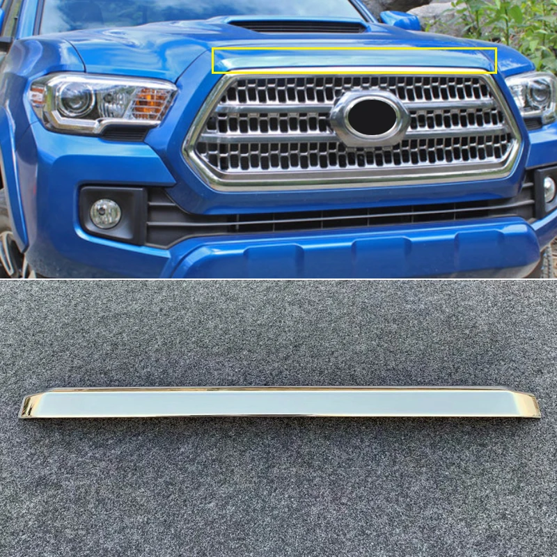 Марка Toyota Tacoma TRD- ABS хромированные аксессуары для стайлинга автомобилей Передняя головка крышка двигателя Гриль Крышка отделка 1 шт