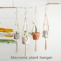 Handmade Macrame Plant Hanger Plant Hanger Flower Pot Planter Hanger Wall Decor Courtyard Garden Hanging Planter Hanging Basket 2