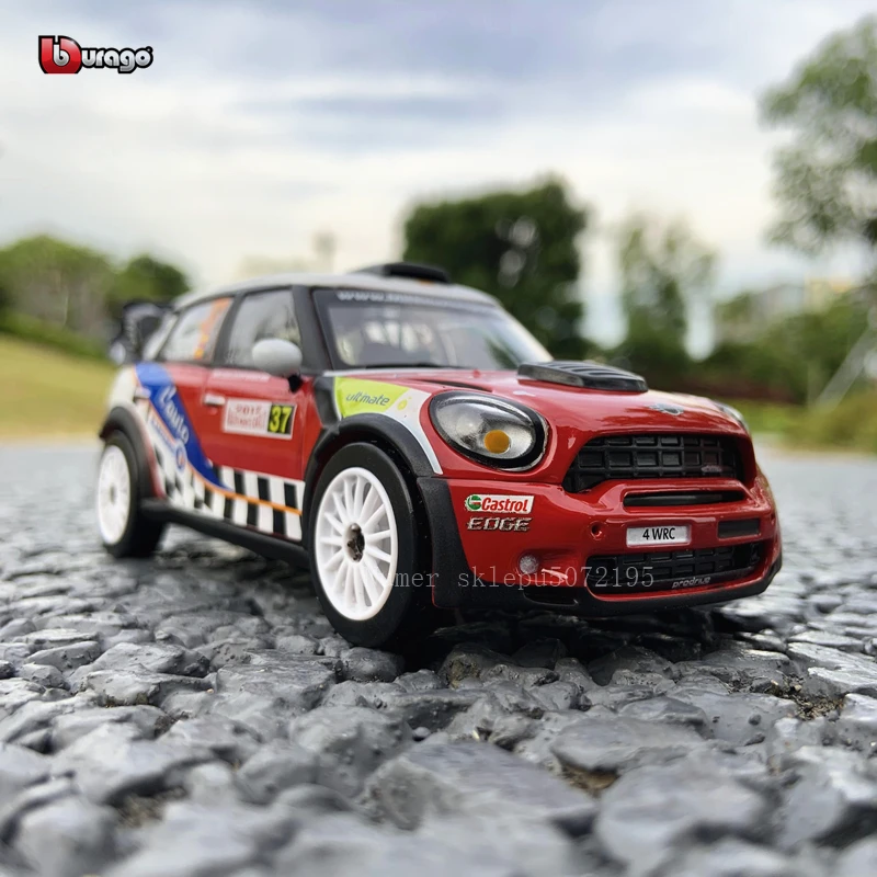 

Bburago 1:32 2012 MINI NO37 John Cooper Works WRC Team WRC rally car model Simulation Alloy Car Model Collect gifts toy