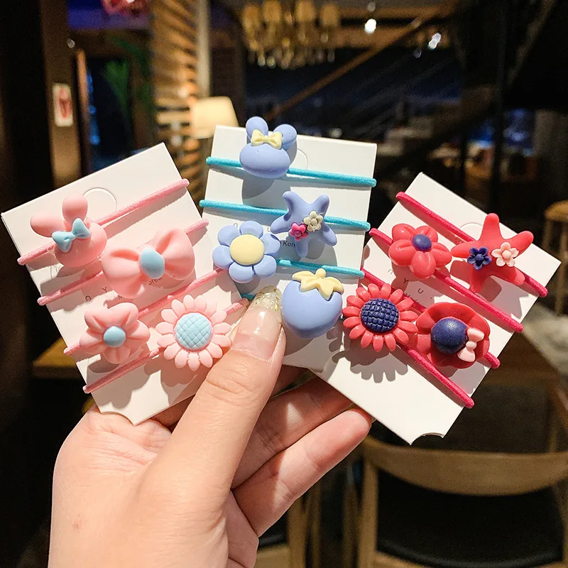 20Pcs Children's Hair Ties Headdress Not Hurt Girls Scrunchies Elastic Hair Band Kids Hair Rope Rubber Band Set Hair Accessories