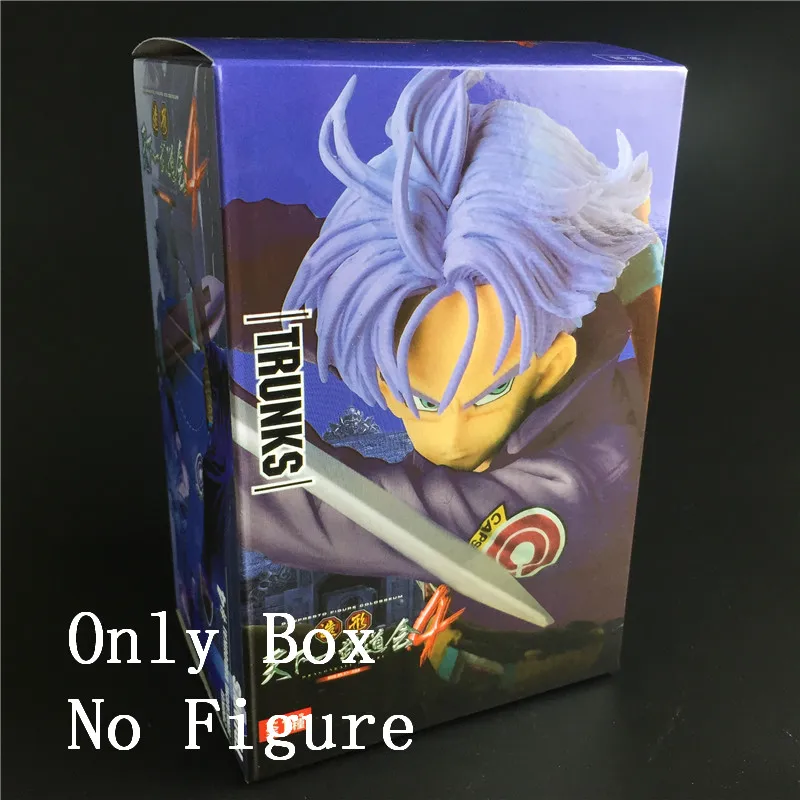 Dragon Ball Z BWFC Супер Saiyan плавки, первое приближение, прыжок вверх, фиолетовые волосы, фигурка ПВХ, фигурка, модель, драконий жемчуг, игрушки trunks - Цвет: only box no figure