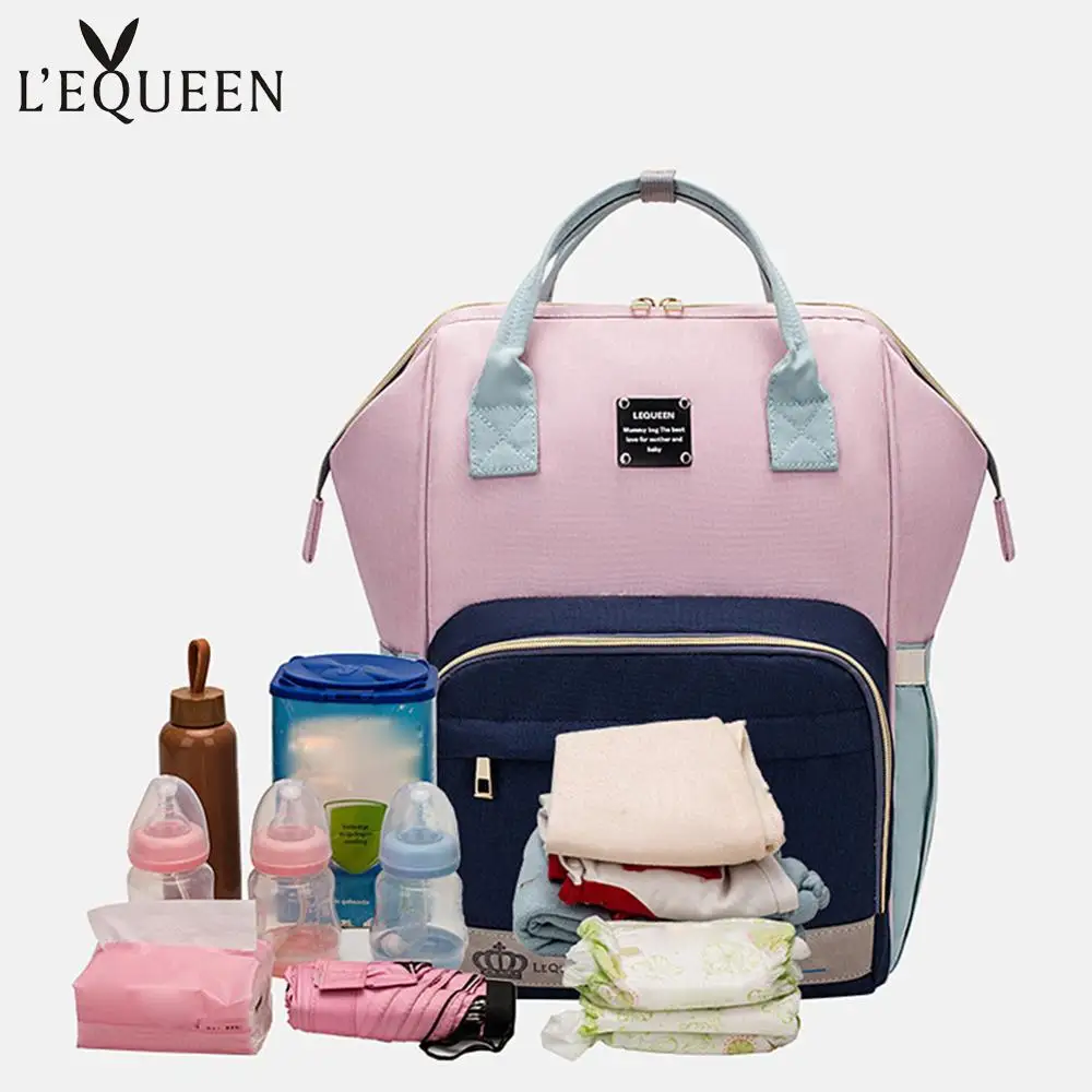 Koop LEQUEEN Luiertas Baby Care Mummy Moederschap Tas Grote Opslag Reizen Waterdichte Antifouling Rugzak Wandelwagen Tas Luiertas