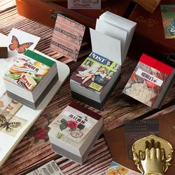 Bloc notes de la série fleurs chuchotements, 400 feuilles/paquet, papier matériel décoratif rétro pour Journal intime planificateur Scrapbooking, DIY bricolage 