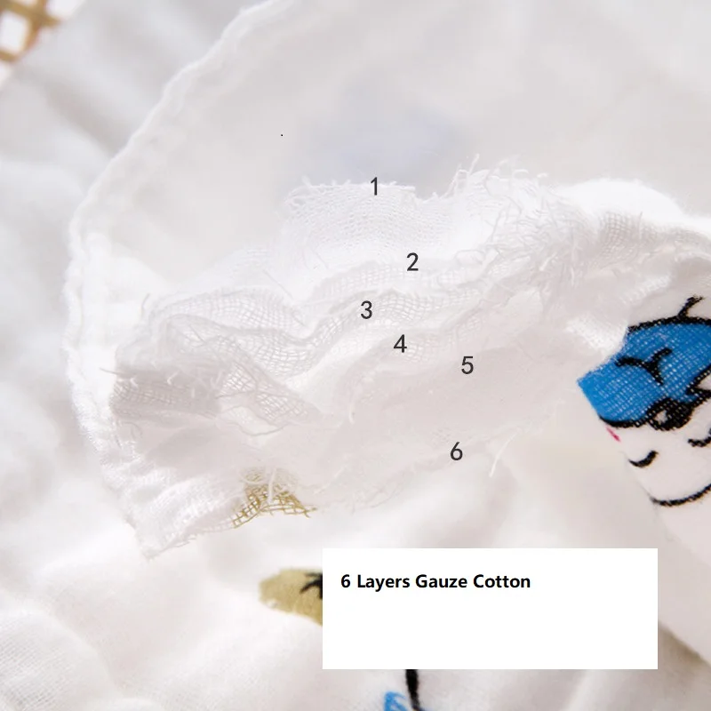 5 шт./партия, детское полотенце, 6 слоев из муслина для новорожденных, мягкий носовой платок для малышей, Детские хлопковые мягкие Слюнявчики, детское квадратное полотенце для лица
