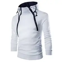 

80% HOT SALES！！！Autumn Winter Men Double Zipper Long Sleeve Color Block Coat Hoodie Sweatshirt