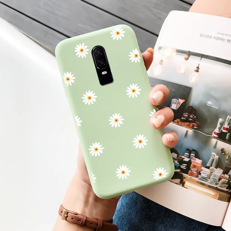 mobile pouch for running For OnePlus 6 Case Cartoon Cute Pattern Soft Silicone TPU Painted Matte Shockproof Mobile Phone Protection Cover flip cover Cases & Covers