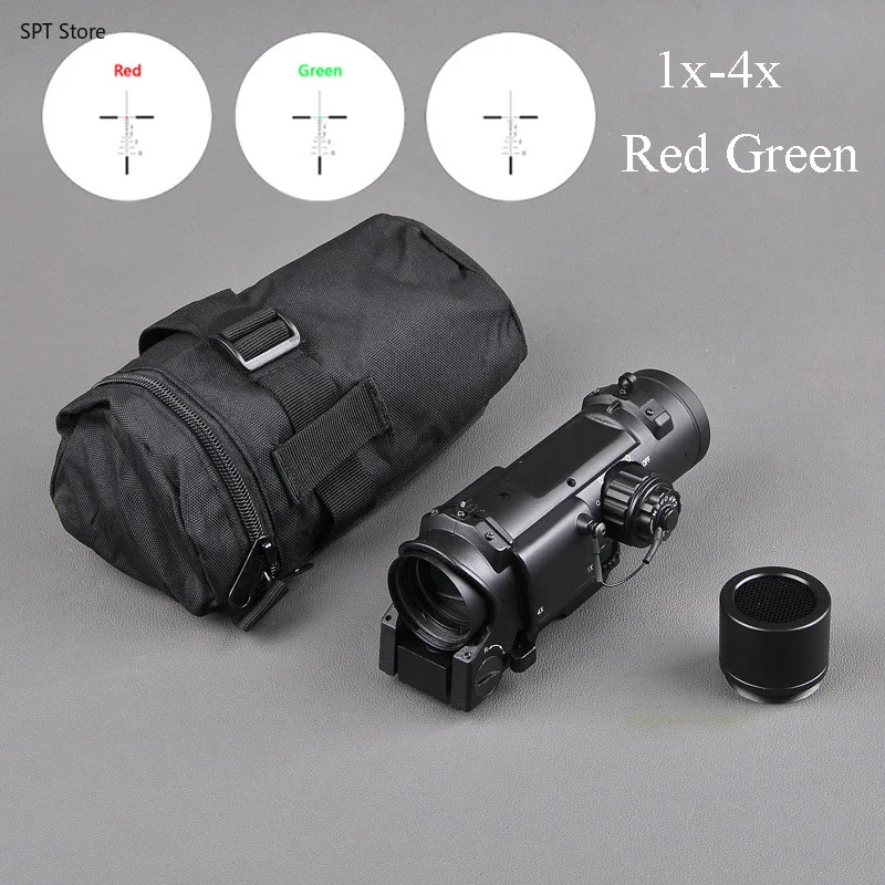 

Tactical Rifle Scope Quick Detachable 1X-4X Adjustable Dual Role Sight For Hunting Scopes Airsoft Gun Hunting