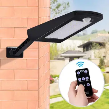 

66 LED Adjustable Waterproof PIR Motion Sensor Solar Light Remote Control Outdoor Path Street Courtyard Garden Wall Lamp Light