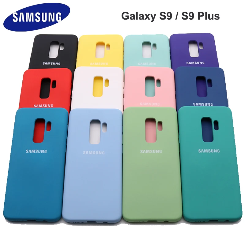 Funda de silicona líquida para Samsung Galaxy S9 Plus, carcasa trasera suave y sedosa para Galaxy S 9/S9 Plus/S9 +
