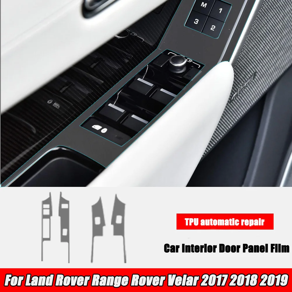 Для Land Rover Range Rover Velar- Автомобильный руль центральная консоль Шестерня пленка центральный AC навигационный протектор ТПУ пленка - Название цвета: 6