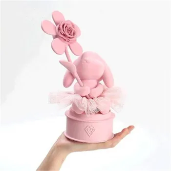 

Revolving Music Show love Eternal Flower Music Box Kawaii Home Decor Birthday Gift Boxed Action Figure Collectible Model Toy