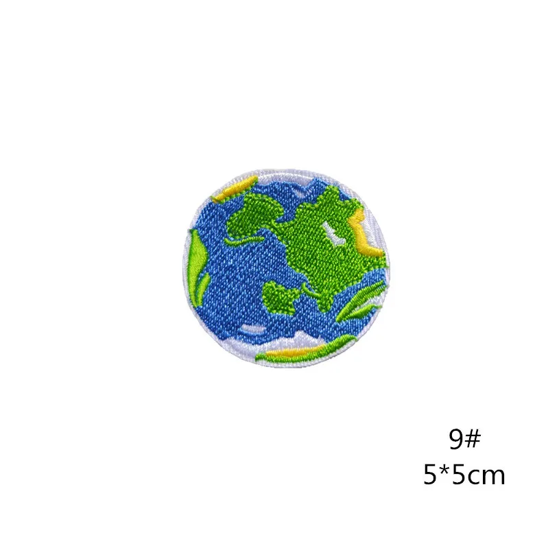 20 видов стилей космическая планета Parches вышивка железные нашивки для одежды DIY земля одежда с ракетой НЛО Наклейки Аппликации Cxbt002 - Цвет: 9