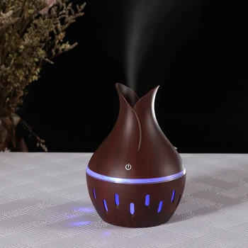 

USB Wood Grain Essential Oil Diffuser 330Ml Ultrasonic Humidifier Household Aroma Diffuser Aromatherapy Mist Maker with Light
