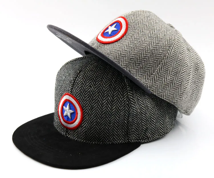 Бейсболка детская, Капитан Америка gorros, детская шапка, хип-хоп, Детские бейсболки, шапки для мальчиков и девочек, черная полосатая Кепка, 50-54 см, F892