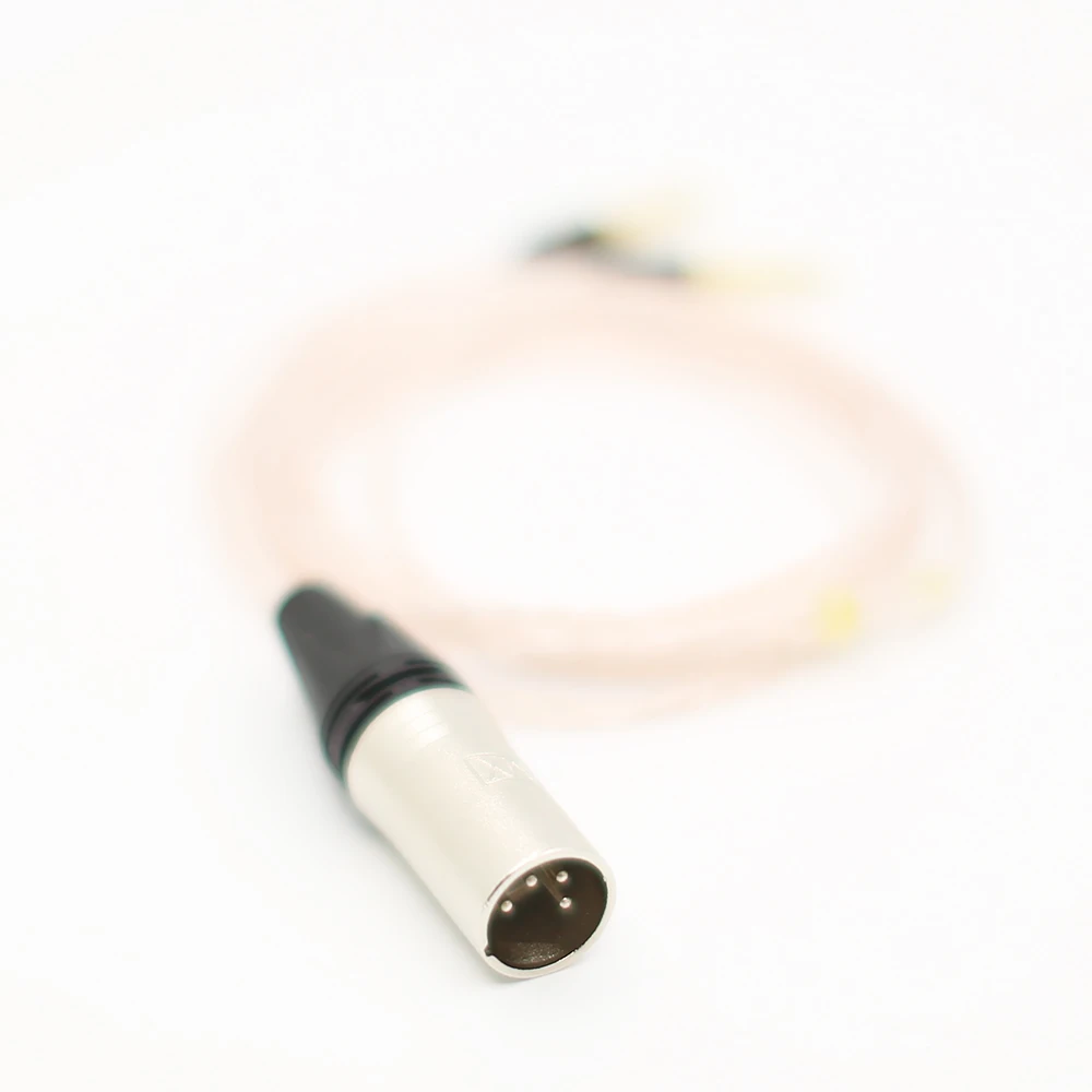 Audiocrast 8cores Headphones Cable with 4pins XLR Male Plug For Audio Upgrade Cable For Meze 99 Classics Focal Elear Headphones